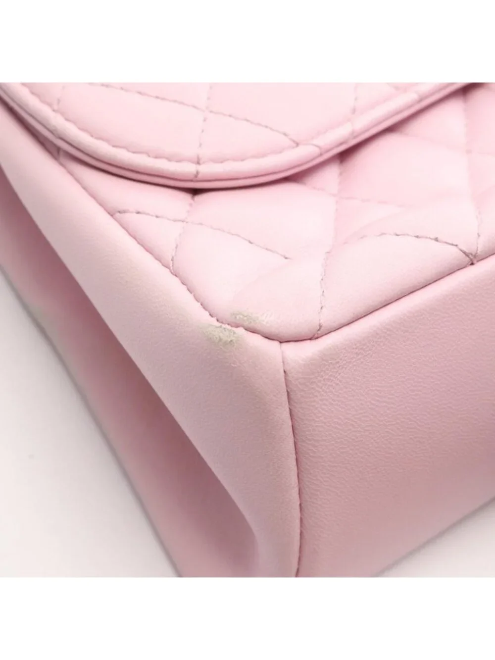 Chanel Shoulder Bag Quilted Single Flap Light Pink Lambskin Chain